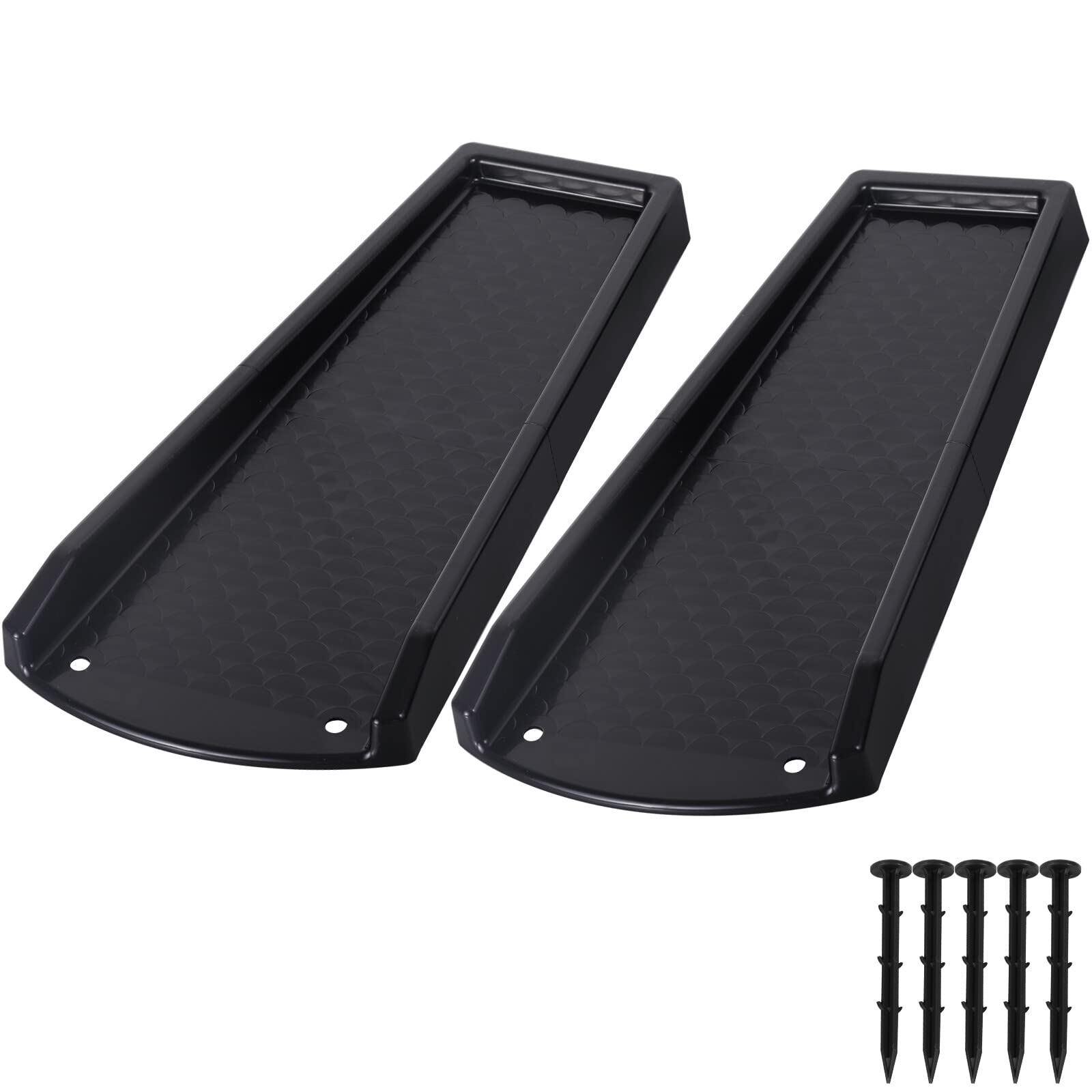 Plusgutter downspout splash block 24inch; durable surface protects your foundation from splashing.