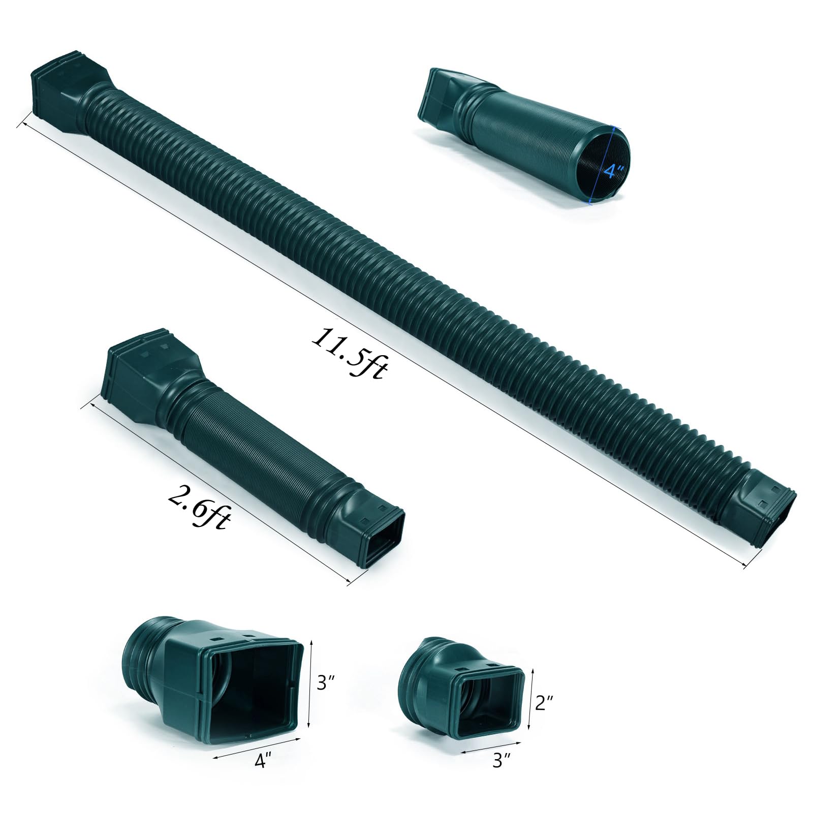 Plusgutter package includes adapters and screws for secure installation.