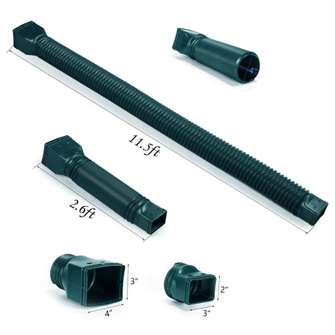 Plusgutter package includes adapters and screws for secure installation.