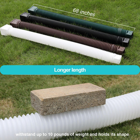 Plusgutter white downspout extensions adapters ensure compatibility with 2x3, 3x3, and 3x4 drains