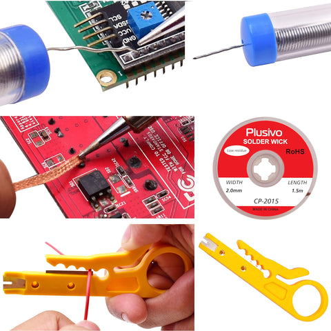 Plusivo bonus ebook and accessories enhance DIY electronics learning.