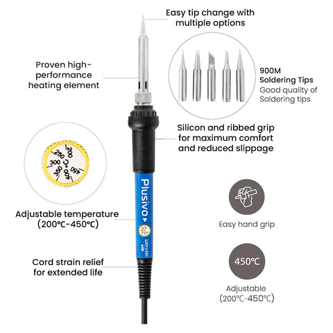 Plusivo desoldering pump helps remove solder safely from boards