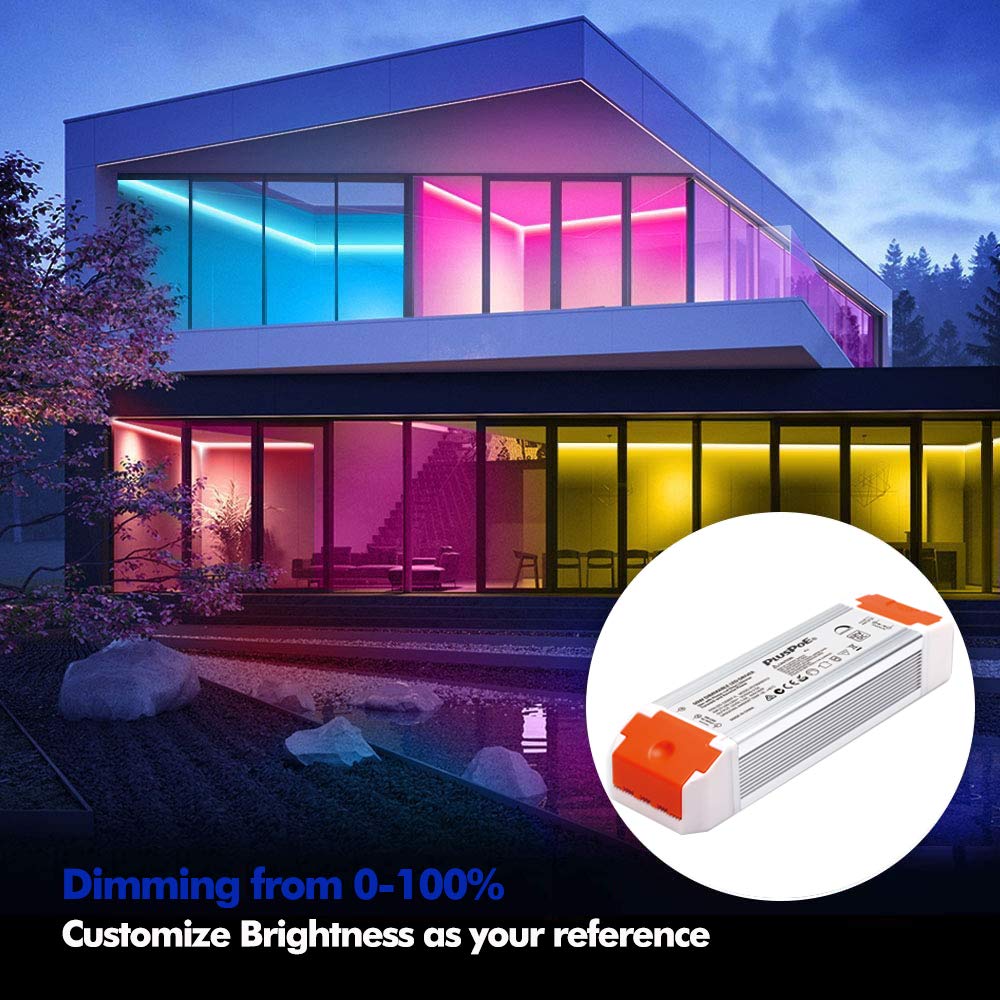 PLUSPOE 60W output supports multiple LED configurations with flicker-free dimming.