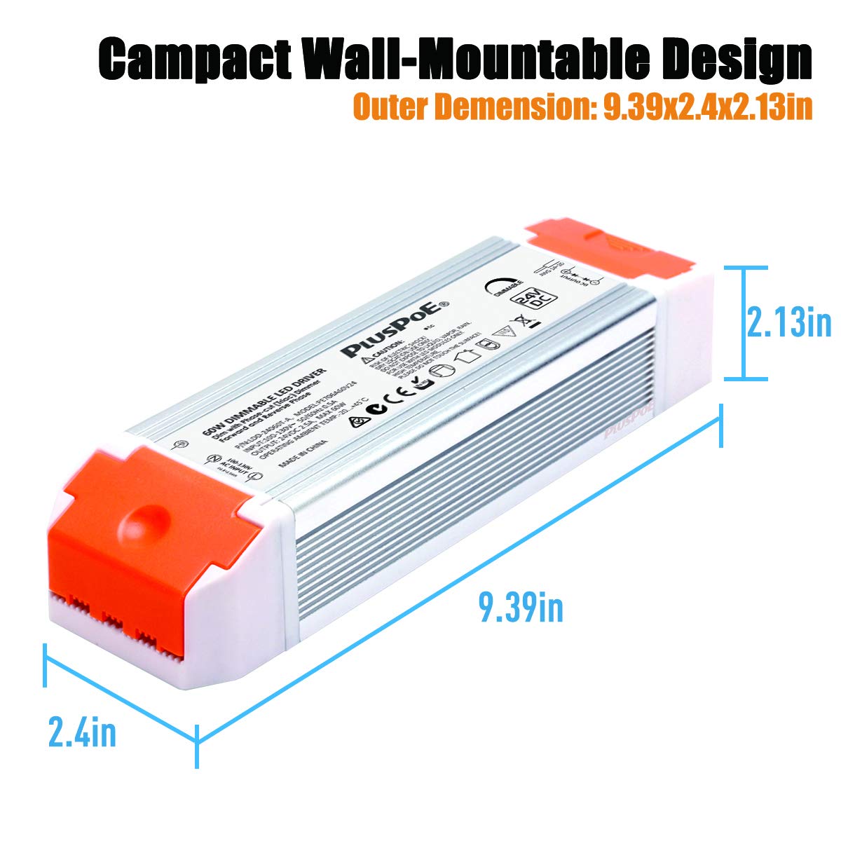 PLUSPOE high-efficiency driver with auto-recovery and protection features.