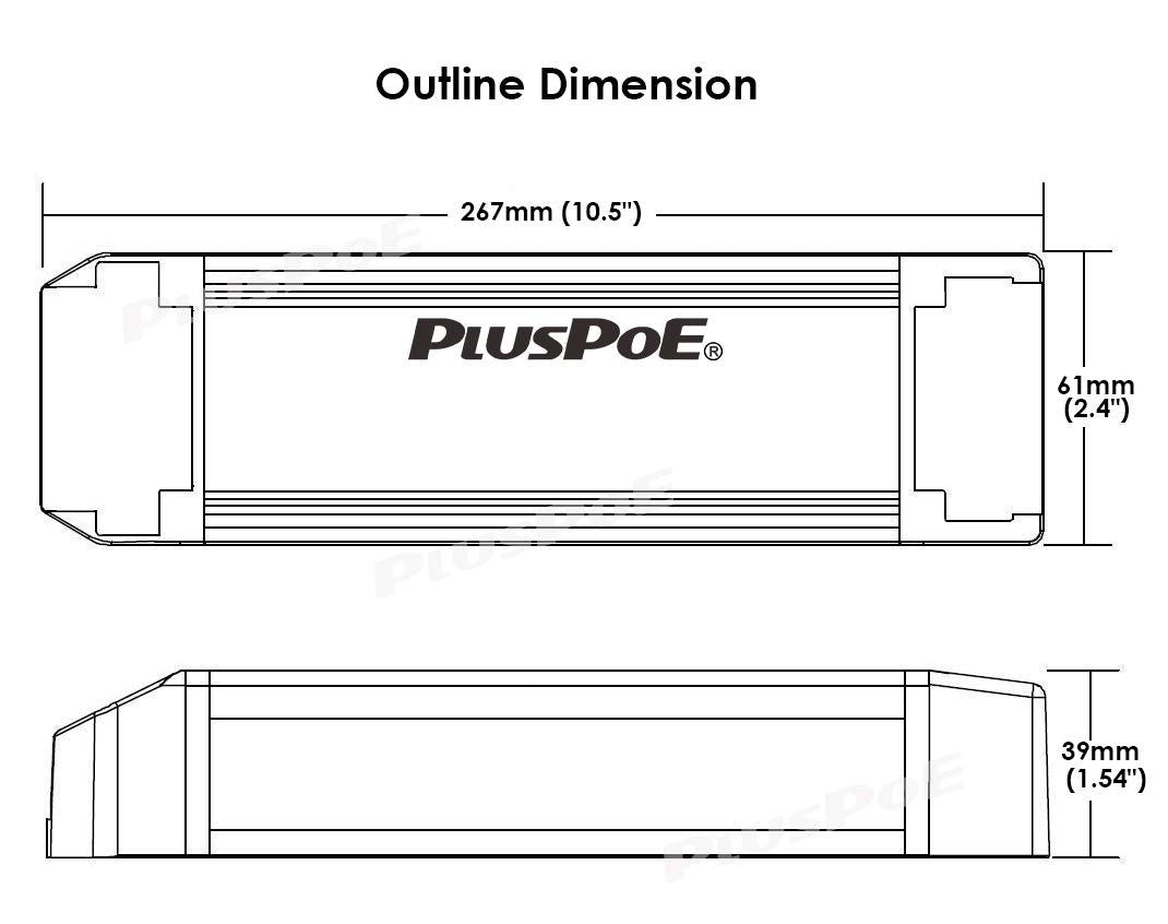 PLUSPOE driver technical specifications label for quick reference.