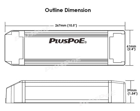 PLUSPOE driver technical specifications label for quick reference.