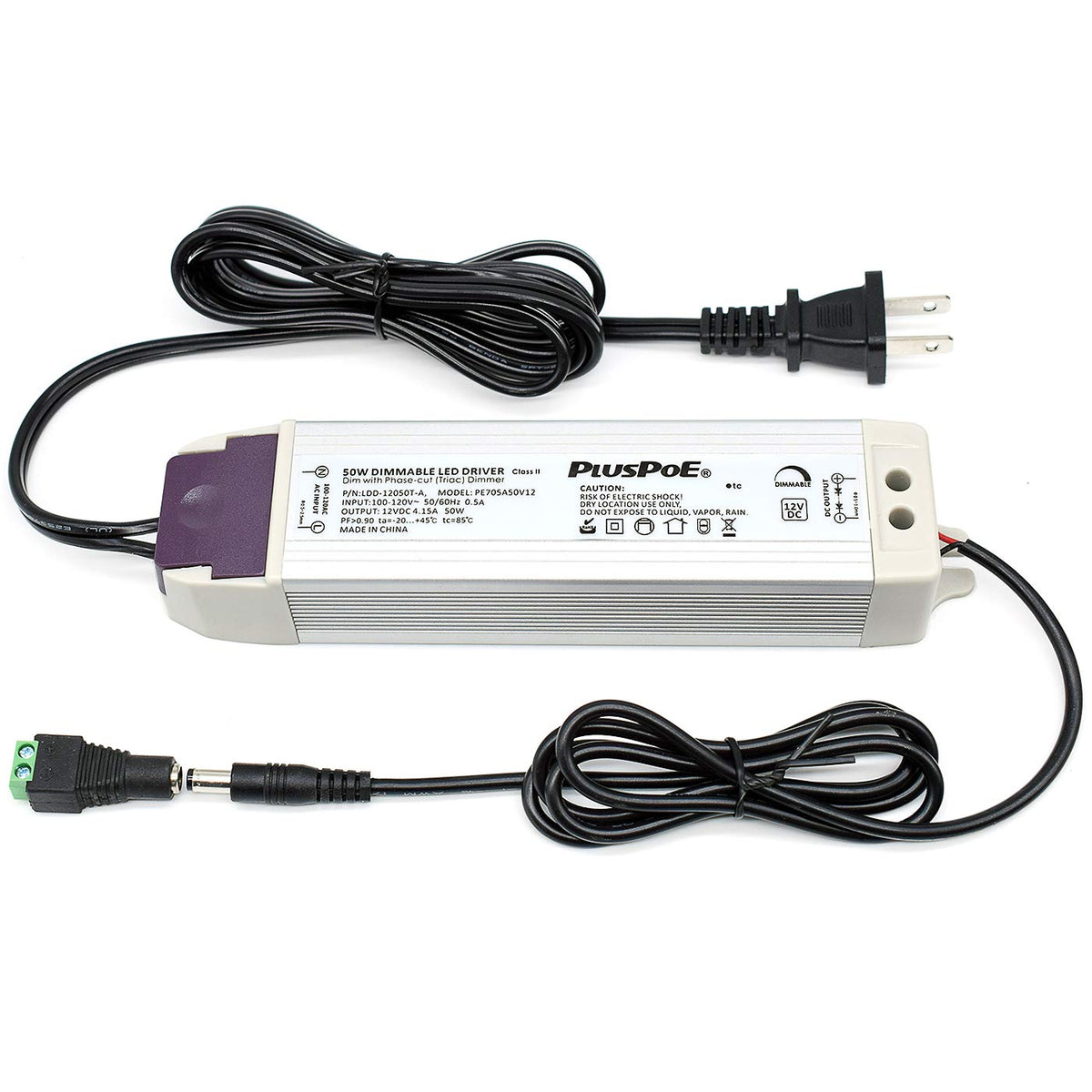 PLUSPOE LED strip 50W dimmable driver powering kitchen lighting with smooth control