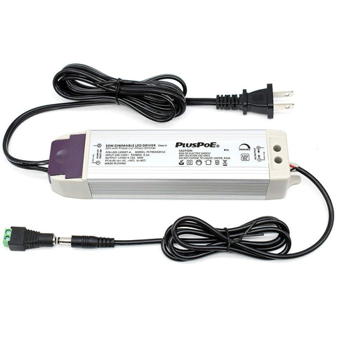 PLUSPOE LED strip 50W dimmable driver powering kitchen lighting with smooth control