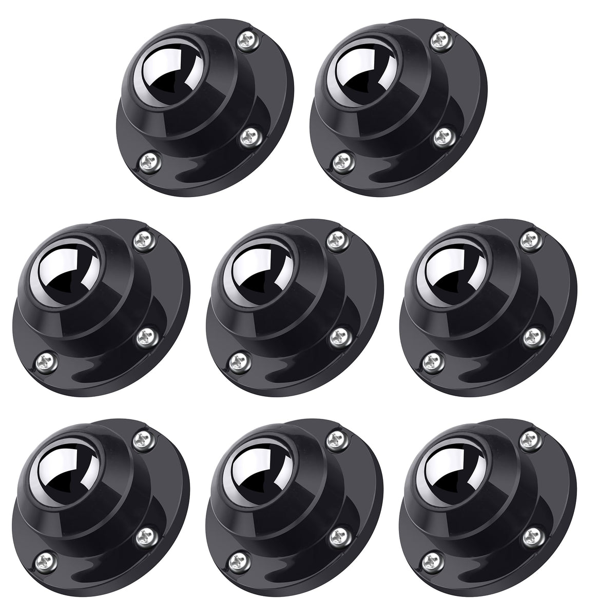PlusRoc eight-pack caster wheels, 1-inch size for easy furniture mobility.