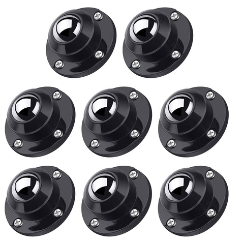 PlusRoc eight-pack caster wheels, 1-inch size for easy furniture mobility.