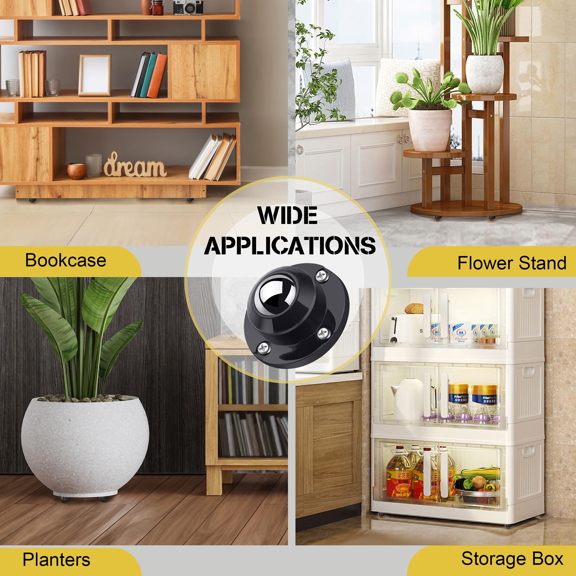 Includes adhesive pads and screws for flexible mounting options.