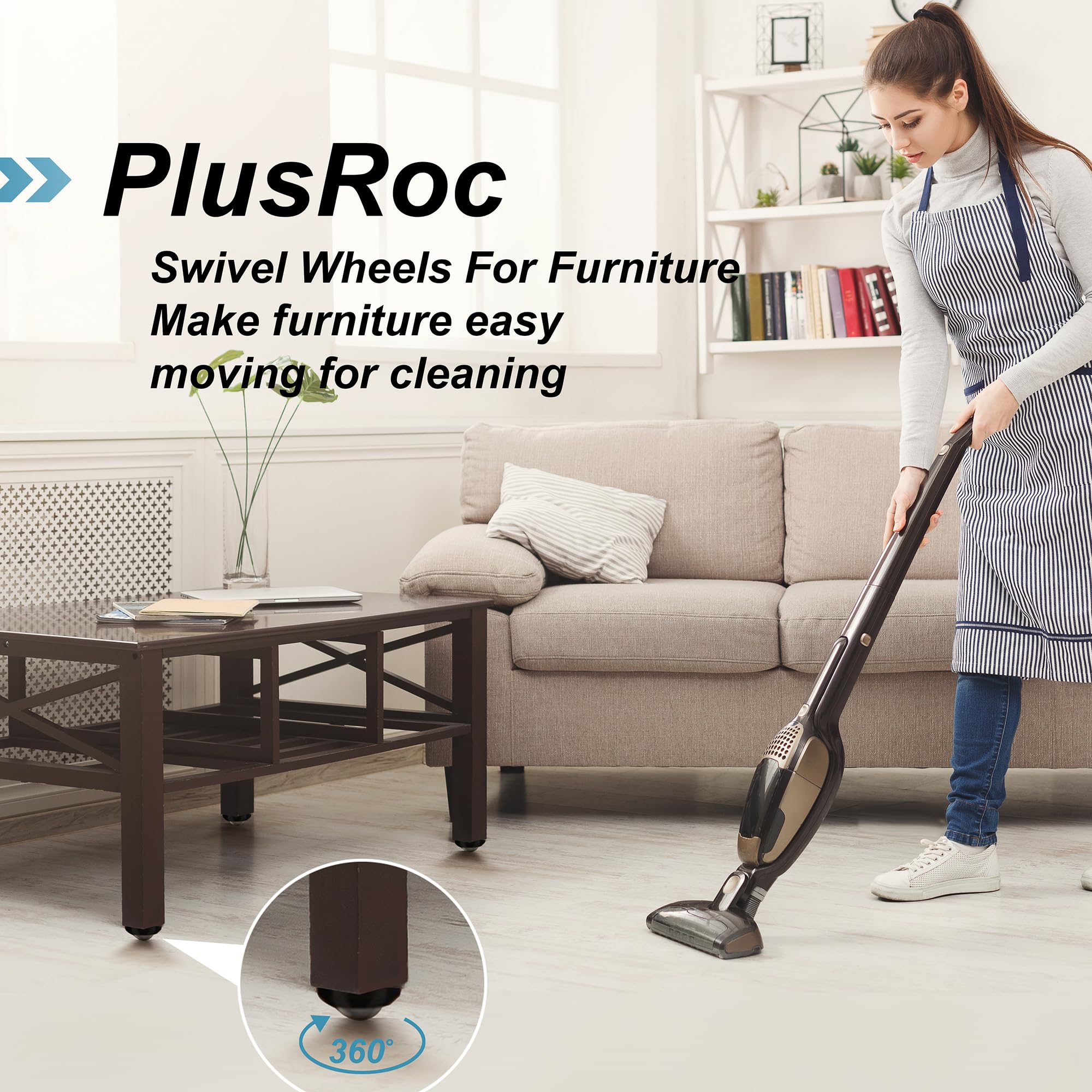 Versatile use on furniture, storage bins, and small appliances.