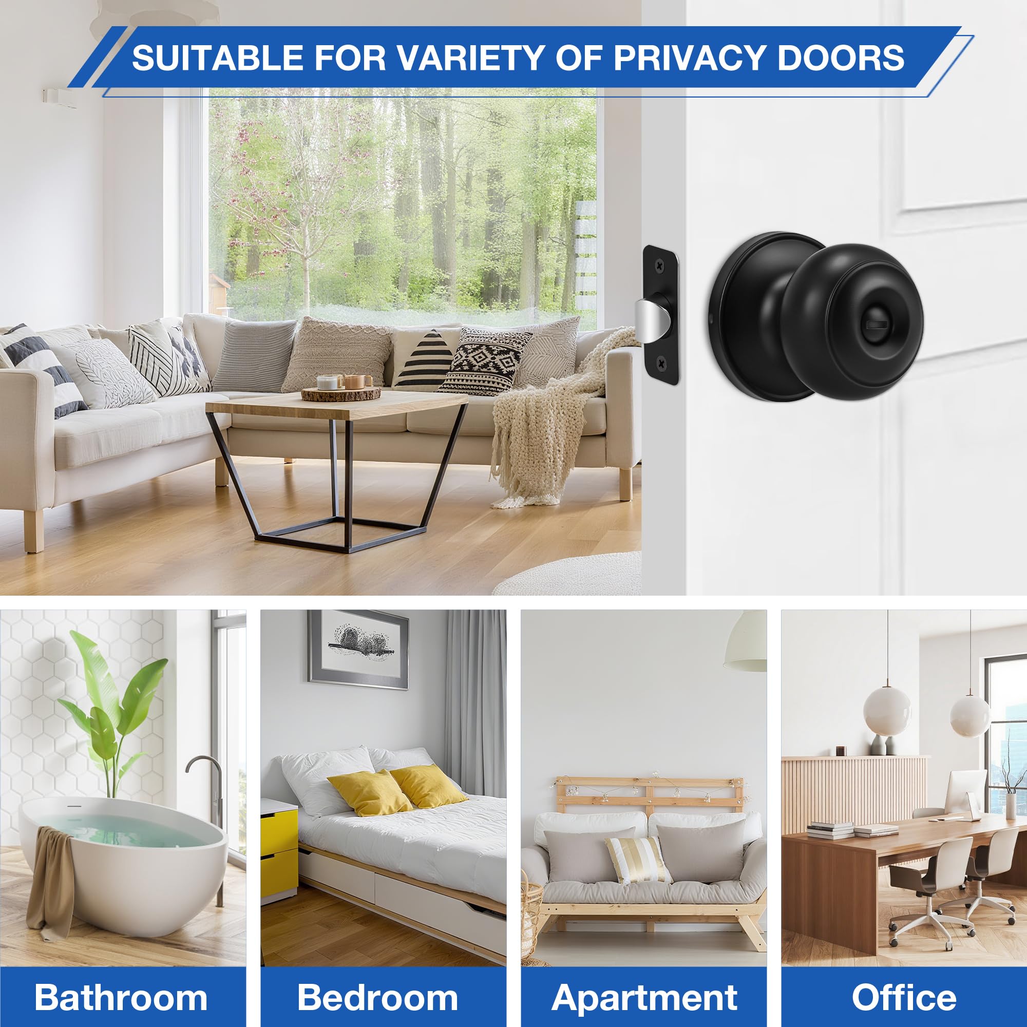 Plustool adjustable latch showing 60mm and 70mm backsets