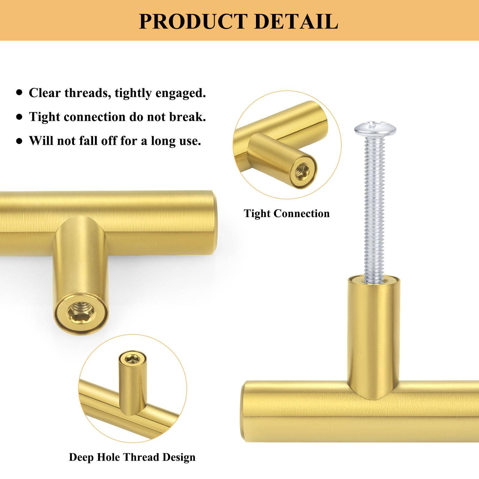 Plustool brushed brass finish resists fingerprints, fading, and wear.