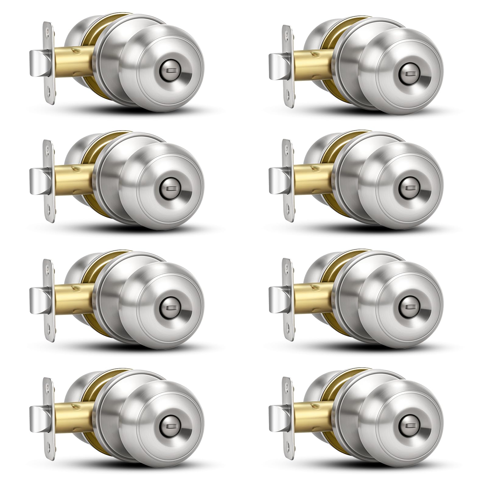 Plustool brushed nickel door knob packaging highlights premium finish and durability