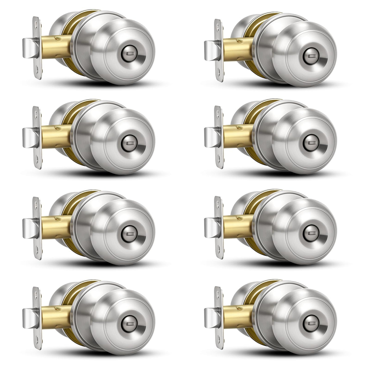 Plustool brushed nickel door knob packaging highlights premium finish and durability
