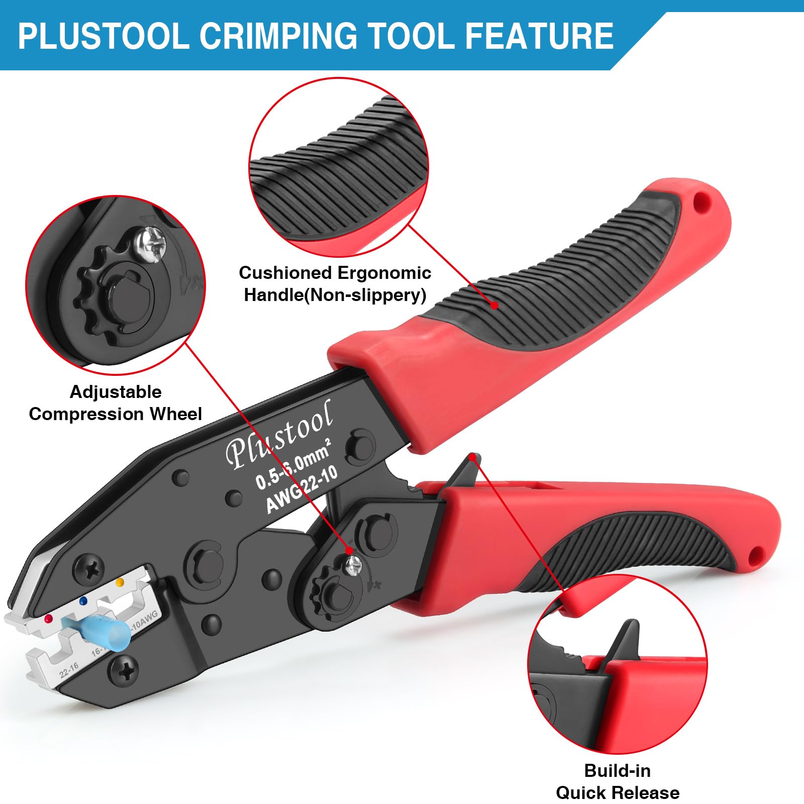 Plustool ergonomic non-slip handle for comfortable grip