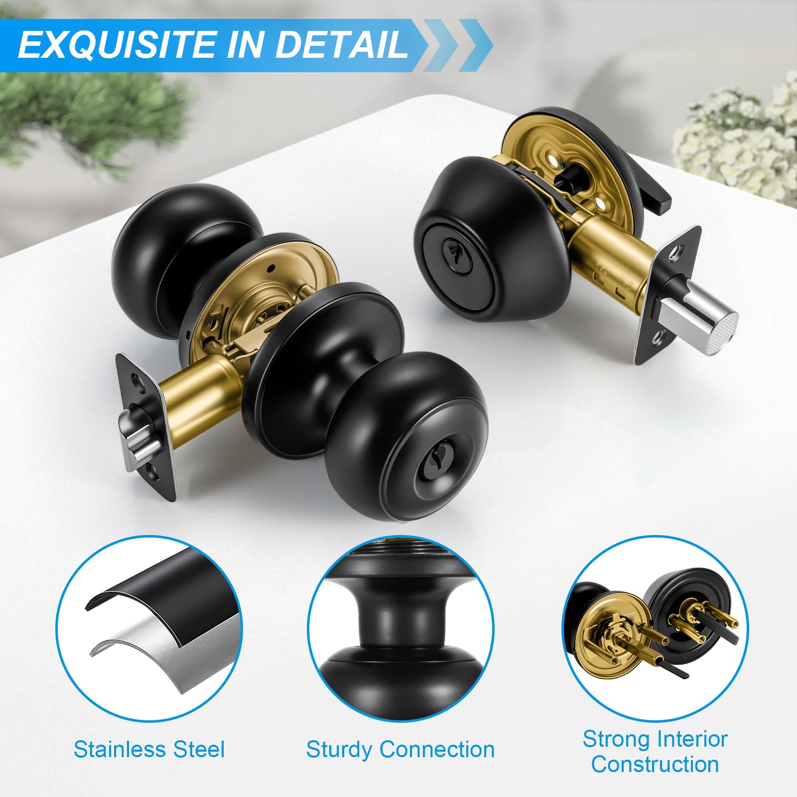 Plustool keyed-alike knobs provide convenient access with one key