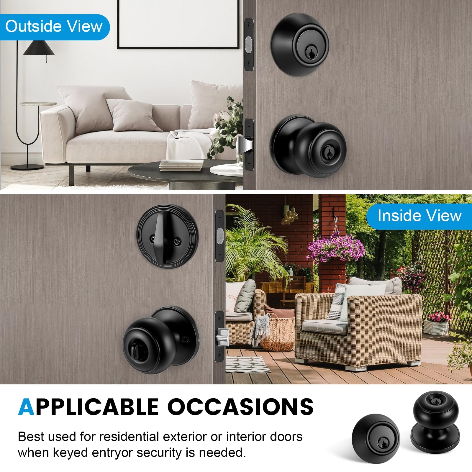 Plustool reversible door lock shown for left or right-handed doors.