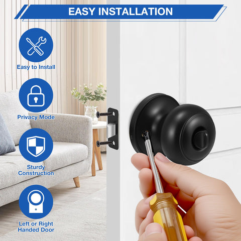 Plustool reversible knob fits both left- and right-handed doors