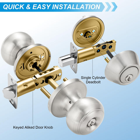 Plustool single-cylinder deadbolt close-up highlights robust brass tumbler