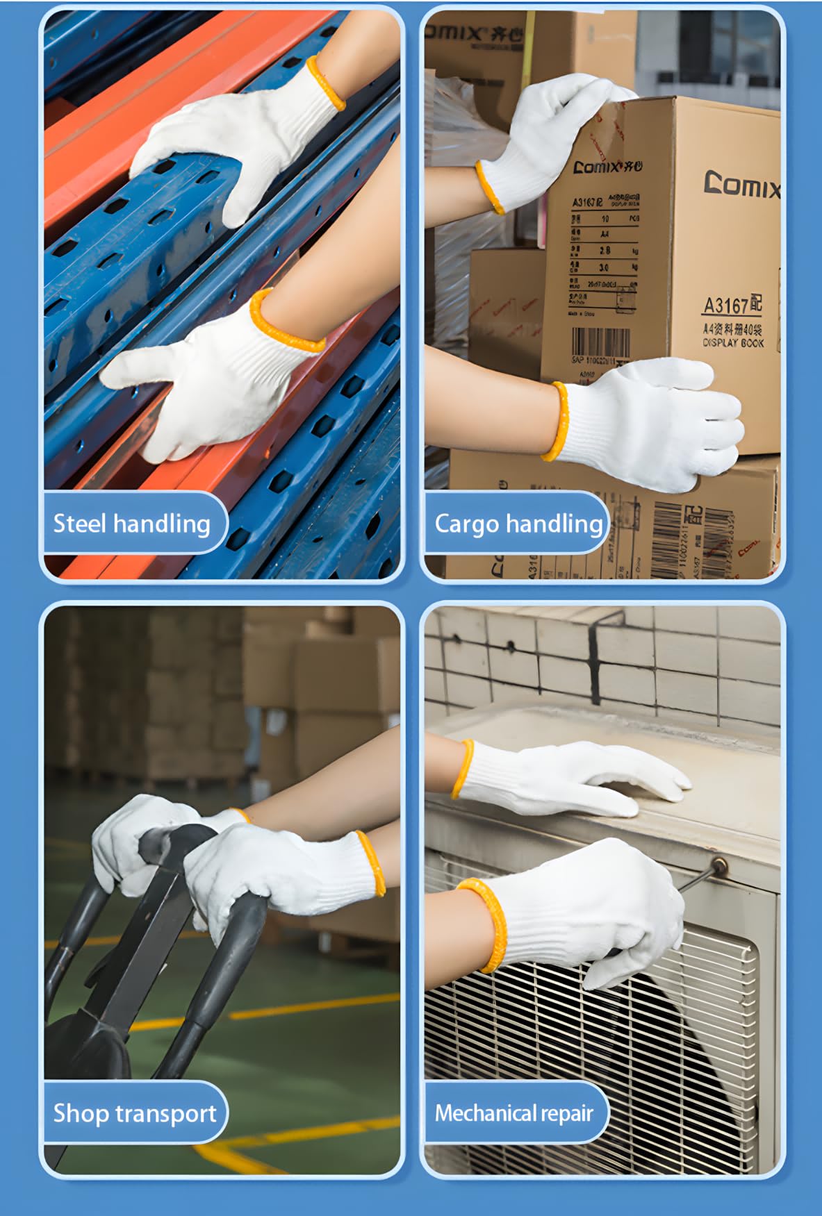 PLWJK gloves worn on hands during gardening for a comfortable, secure grip.