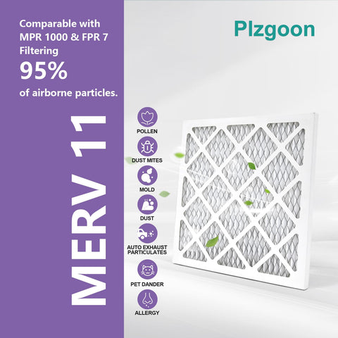 Plzgoon 12x12x1 air filter pleated detail improves airflow