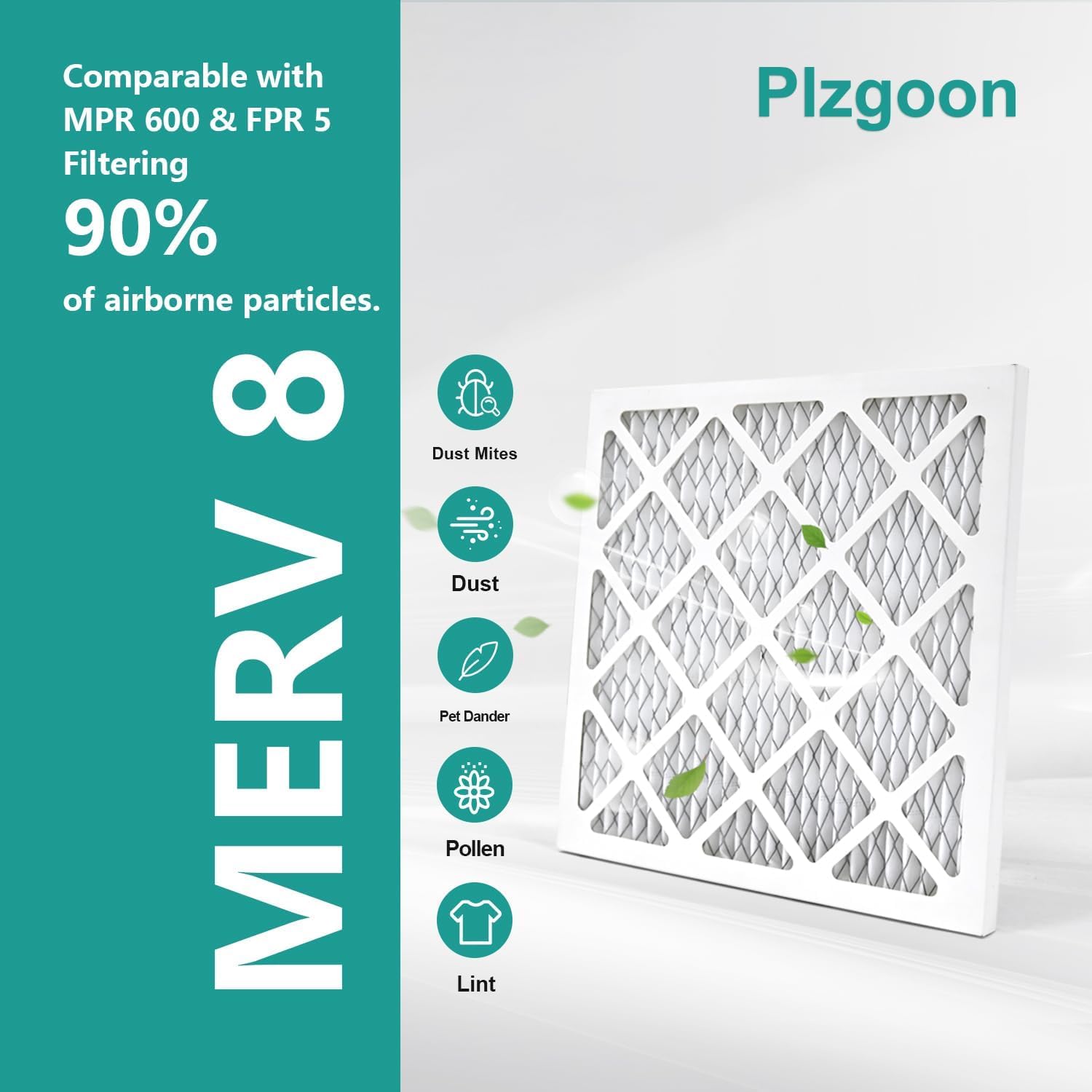 Plzgoon easy-install 10x10x1 filter simplifies replacement