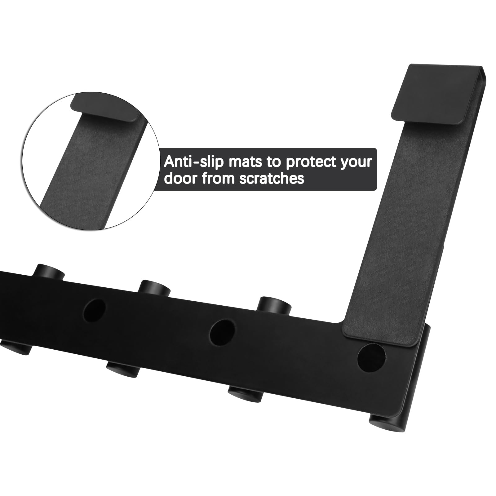 PMMASTO anti-slip shower door mat protects glass while holding items.