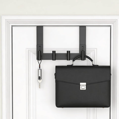 PMMASTO black finish complements modern interiors and keeps items accessible.