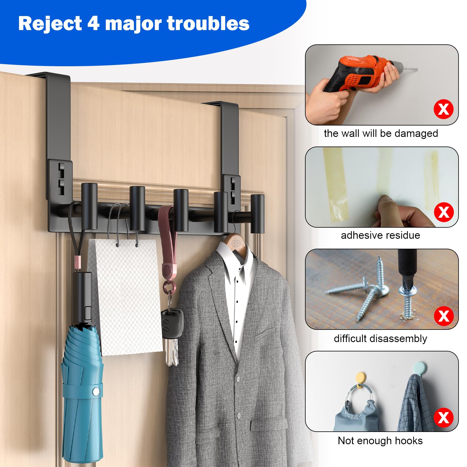PMMASTO door-hanger-anti-slip-pad keeps items securely in place on doors.