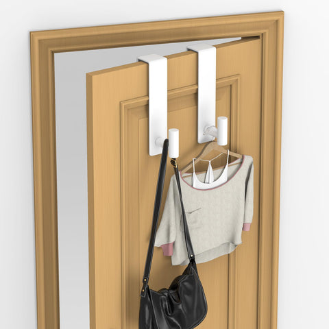 Hook compatibility with wooden, glass, and metal doors for versatile use