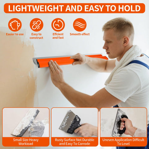 PMMJ drywall smoothing toolkit in portable toolbox for on-site work