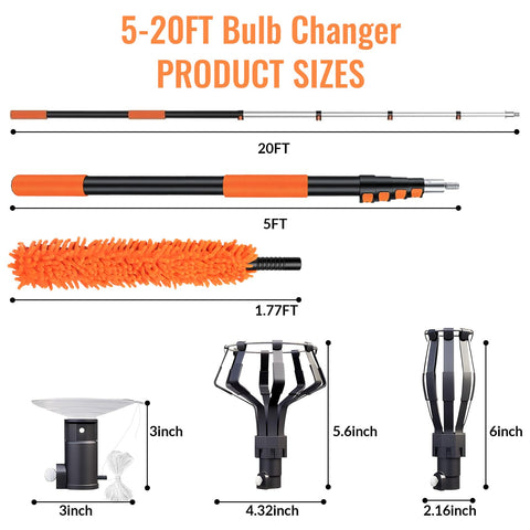 PMMJ suction cup grips bulbs securely for easy removal without ladders