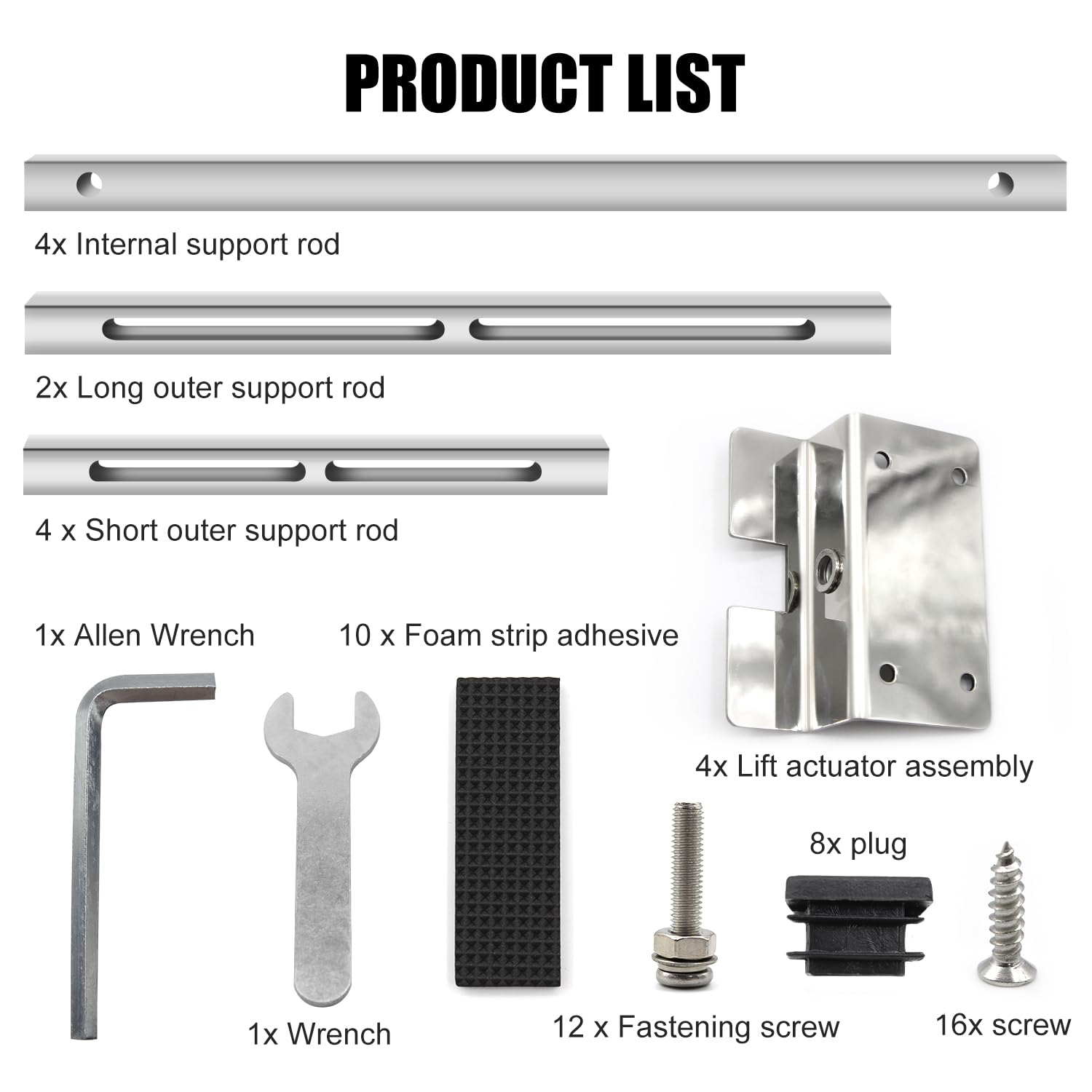 PMMJ installation kit includes all required screws and wrenches
