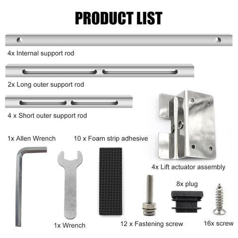 PMMJ installation kit includes all required screws and wrenches