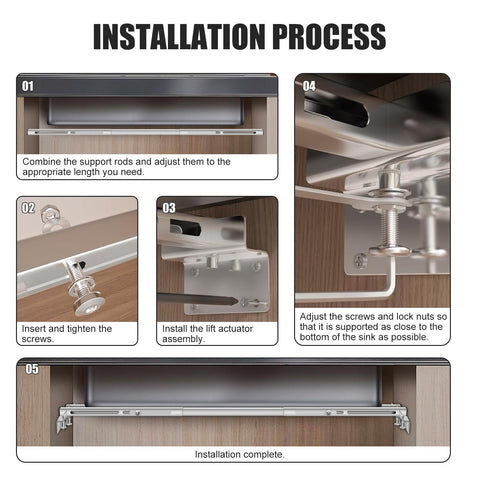 PMMJ installation process supports kitchen, bathroom, and bar sinks