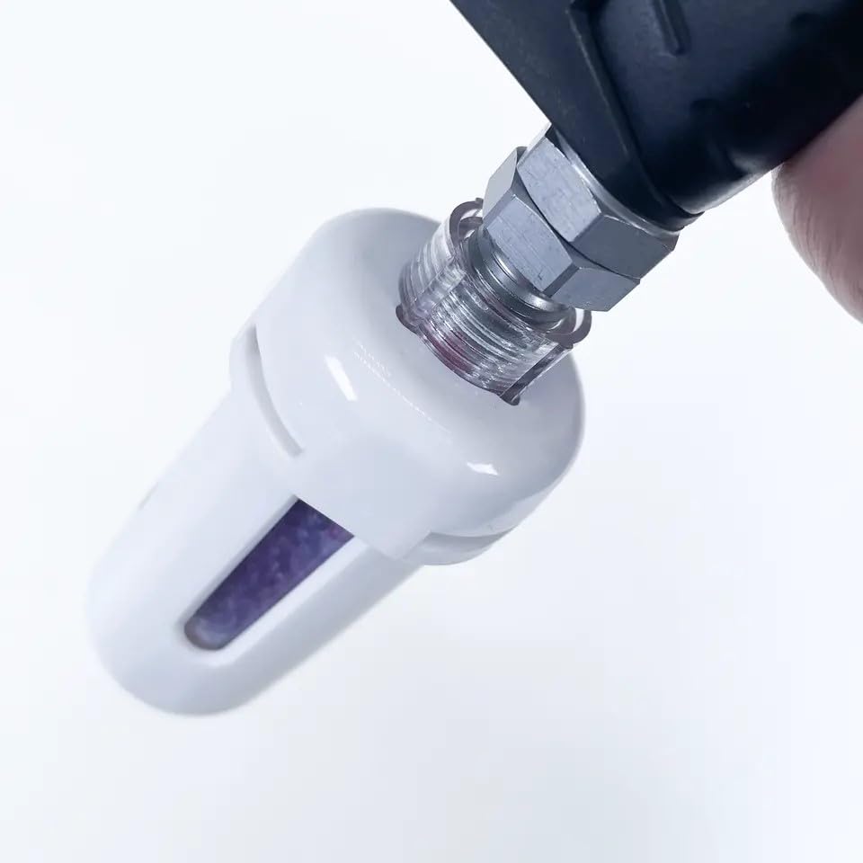 DFD-10 desiccant color-change indicator showing replacement signal