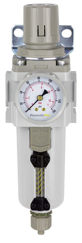PneumaticPlus SAW400 gauge visible for precise pressure monitoring.