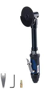 PNEUPACTURE air cut off tool extended handle improves leverage during cuts.