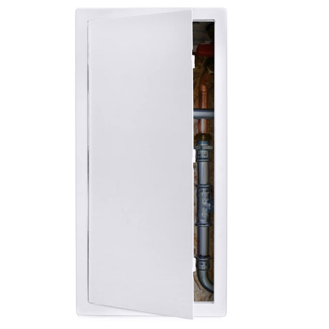 PNKKODW plumbing access panel on drywall 14x29 white for easy maintenance access