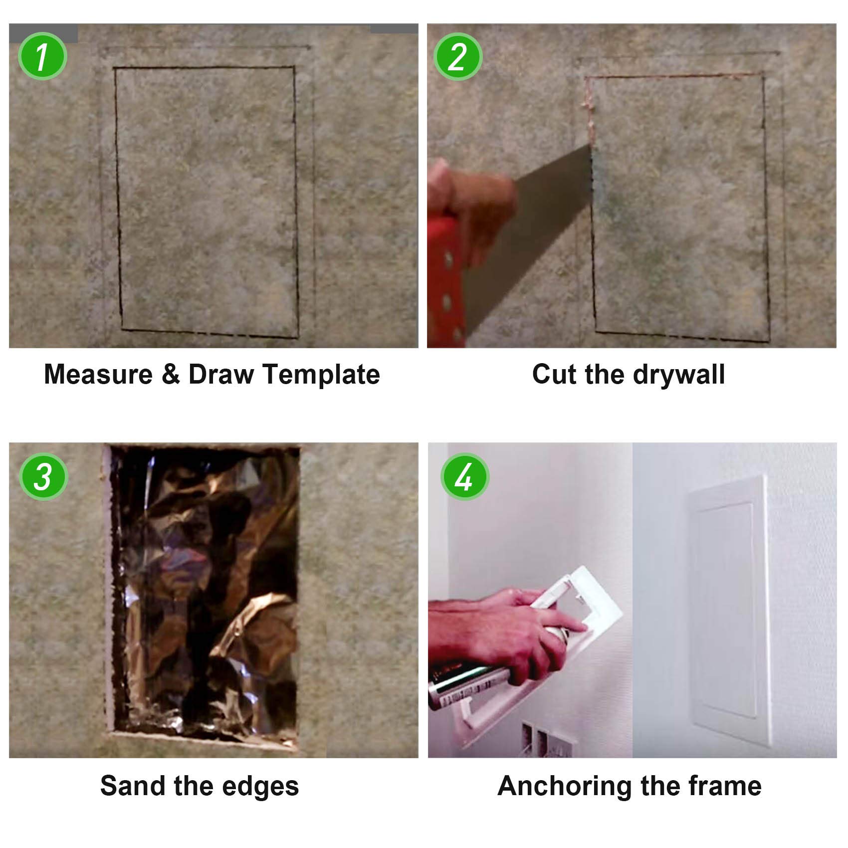 PNKKODW wall and ceiling access panel concealing cables and openings