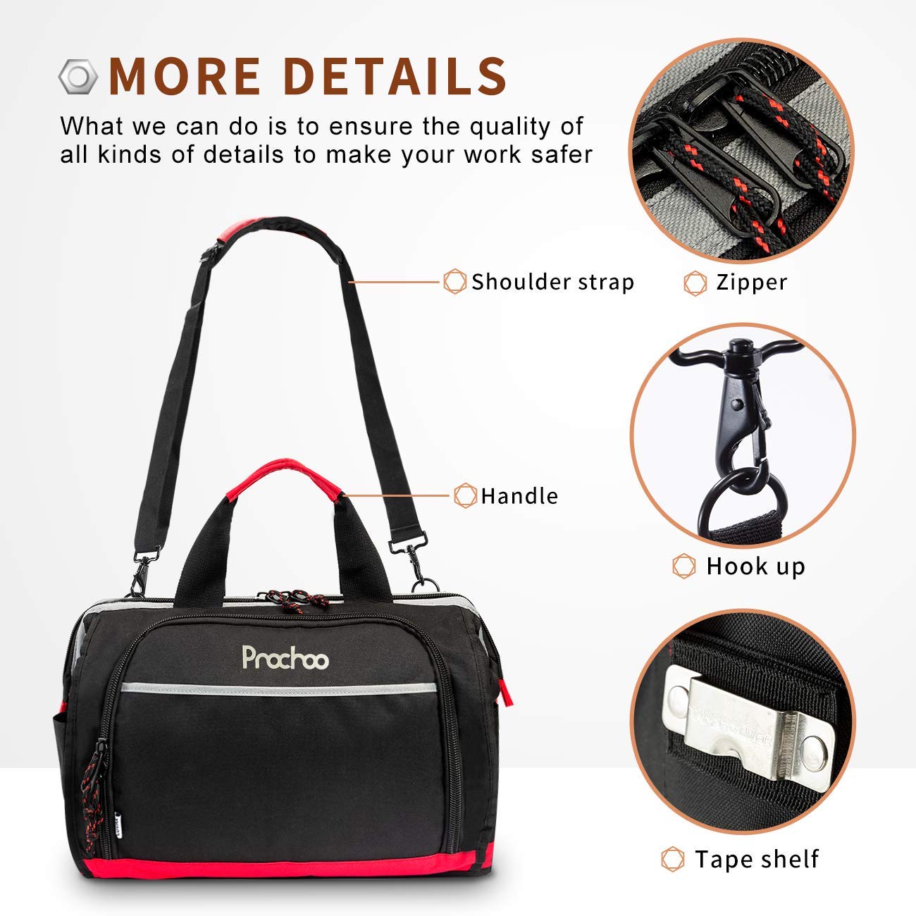 Pnochoo 600D waterproof fabric protects contents from moisture