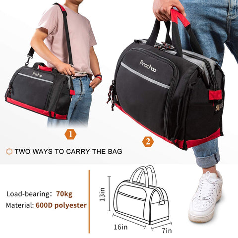 Pnochoo wide top mouth with double‑pull zipper for easy access