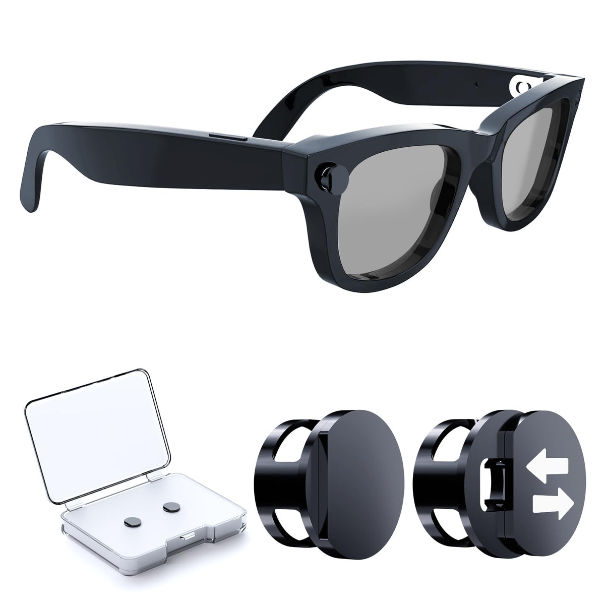 PnTnFly LED cover on Ray-Ban Meta Wayfarer blocks LED glow without hindering camera use.