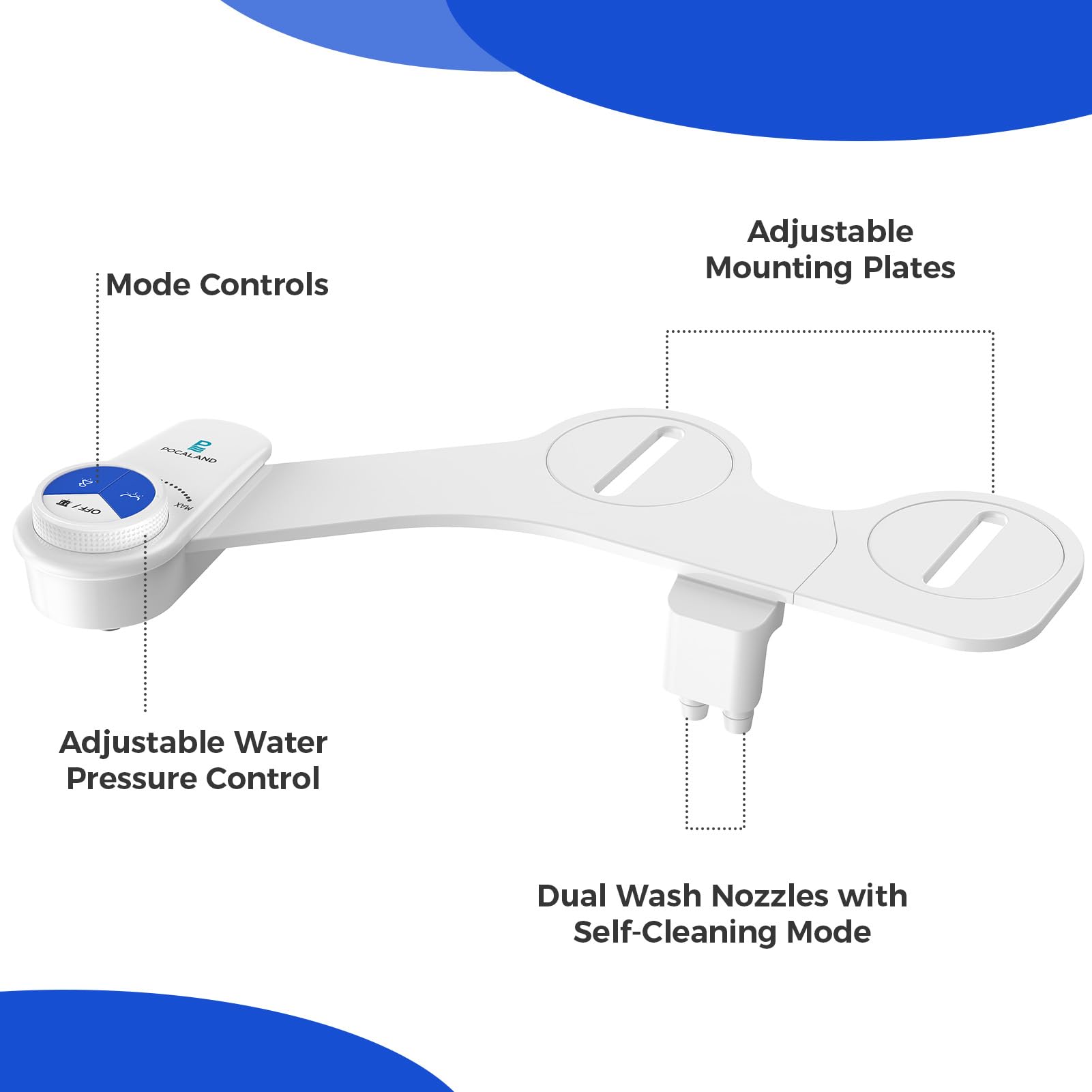 POCALAND retractable self-cleaning feature keeps the nozzle ready for next use.