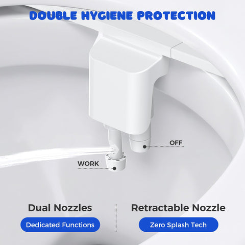 POCALAND self-cleaning nozzle retracts after use to maintain hygiene.