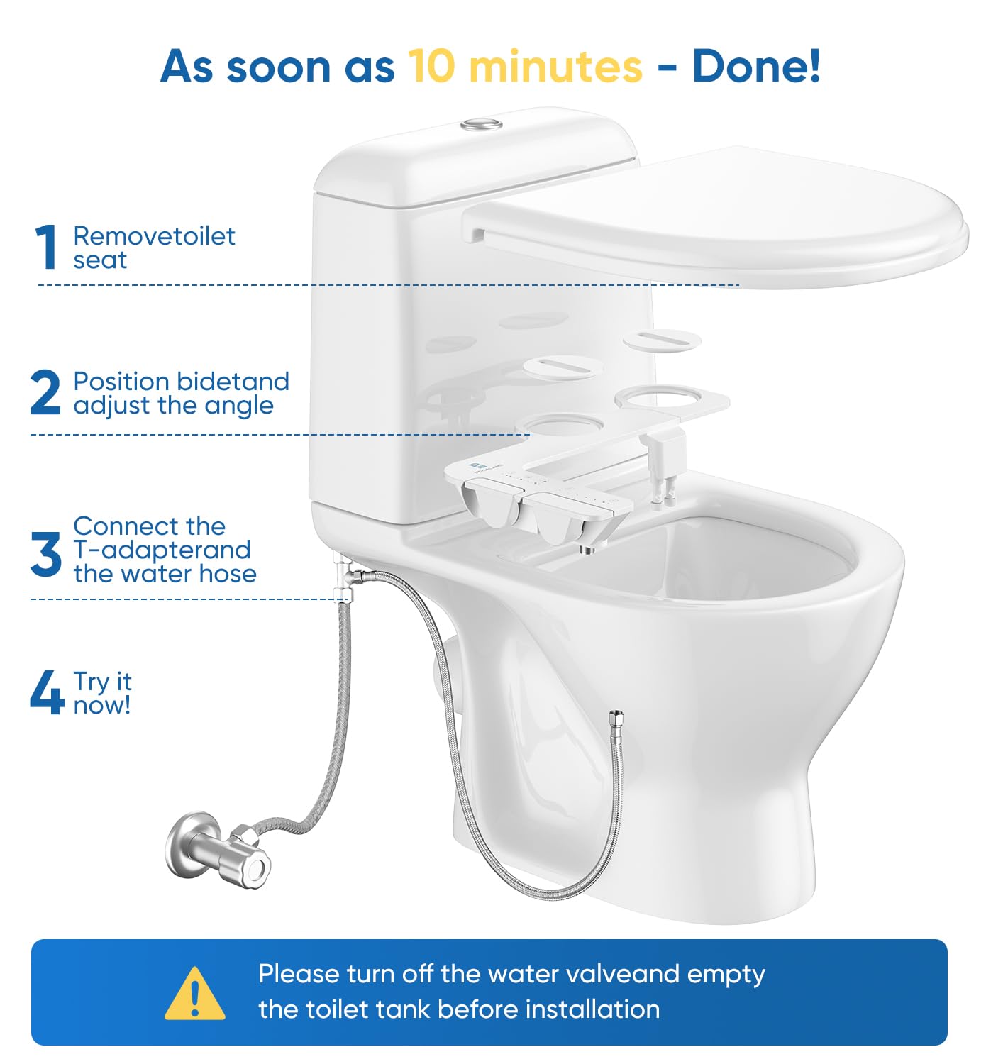 POCALAND bidet attaches to standard toilets for easy retrofit