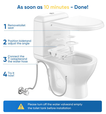 POCALAND bidet attaches to standard toilets for easy retrofit