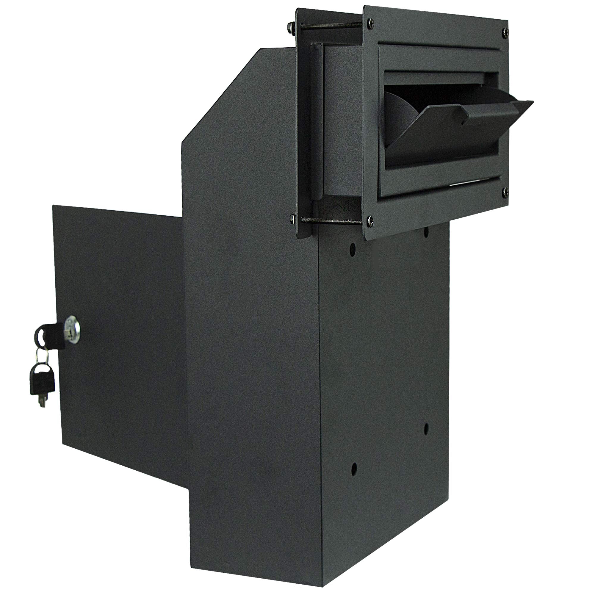 POCHAR locking door drop box front view showing secure steel construction